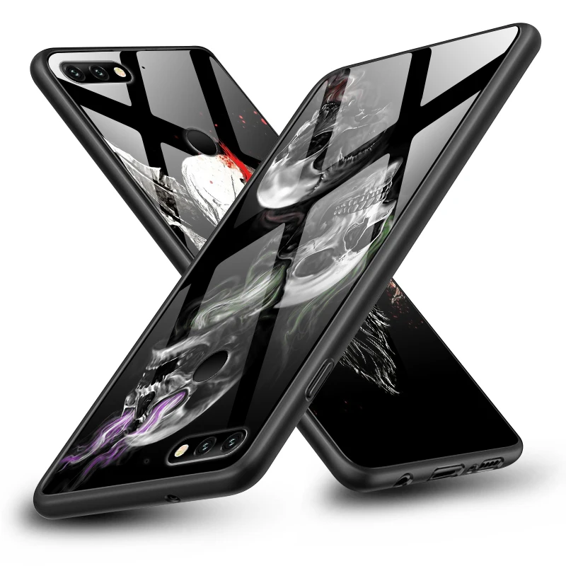 Противоударные Чехлы для телефона чехлы для Huawei Honor 6X 7C 7A 7X 8X 8A 9 Lite чехол Y6 Y9 Y7 премьер-профессионал Magic 2 закаленное Стекло оболочки