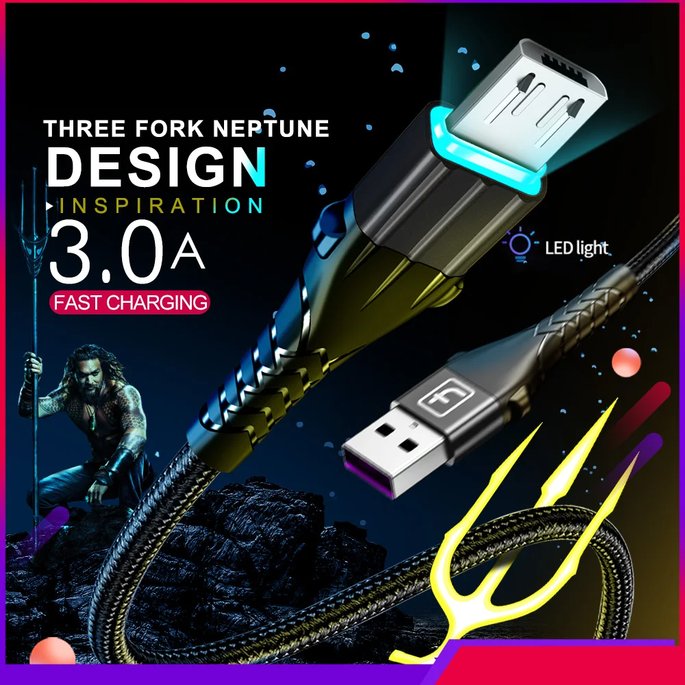 Twitch Micro USB кабель 3A Быстрая зарядка USB кабель для передачи данных Шнур для samsung Xiaomi Redmi Note 4 5 Android Microusb Быстрая зарядка 1 м 2 м