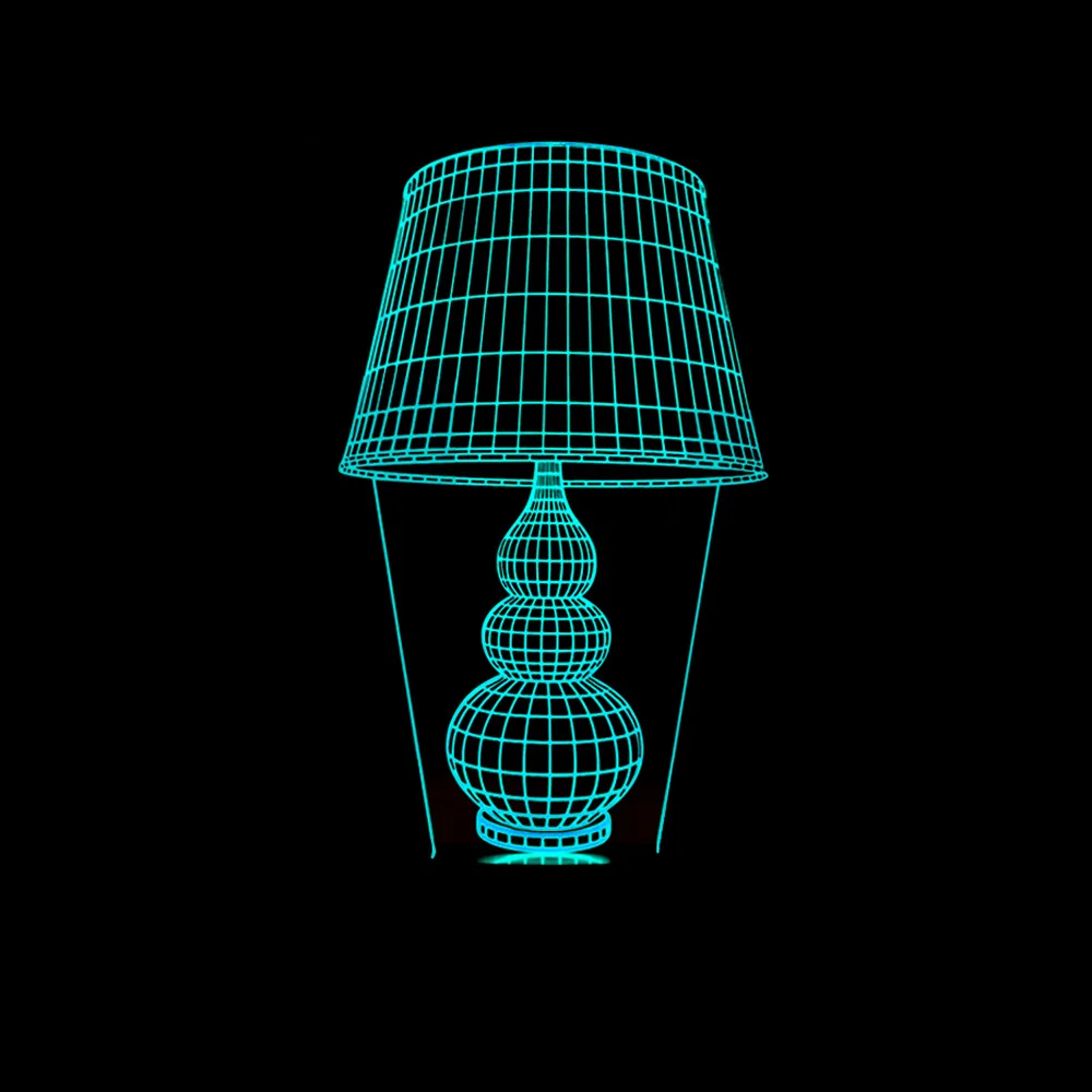 

Foreign Trade New Style Lamp Shape 3D Lamp Colorful Touch Control Remote Control LED Visual Lamp Festive Gift 3D Night Lamp