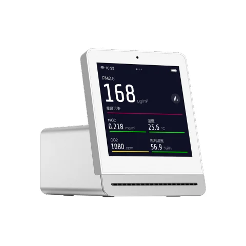 Xiaomi Mijia ClearGrass Air monitor retina сенсорный ips экран мобильное сенсорное управление pm2.5 приложение управление прозрачная трава детектор воздуха - Цвет: Белый