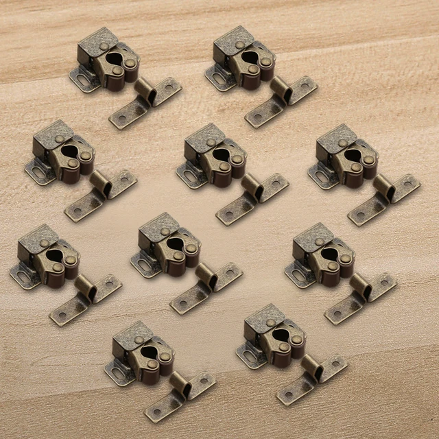 NAIERDI Bag Magnet Cabinet Catches Door Stop Closer Stoppers Damper Buffer For Wardrobe Hardware Furniture Fittings Accessories Bronze (10PCS)