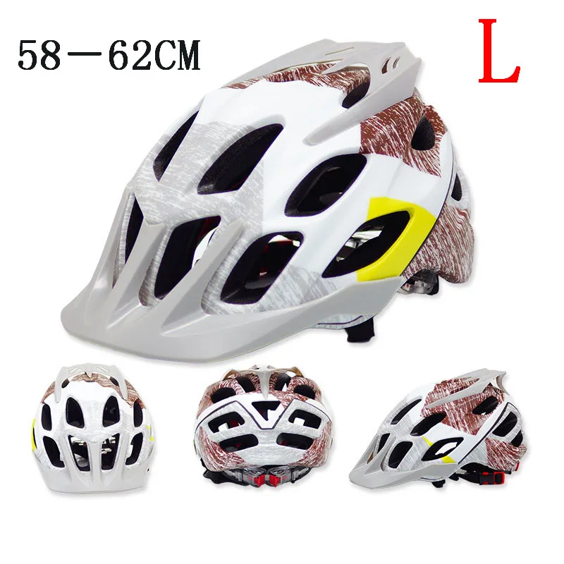 gray white size L MTB велосипедные шлемы PC+ EPS мужские и женские велосипедные шлемы для горной дороги велосипедные шлемы унисекс - Цвет: gray white size L