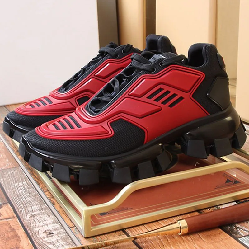 Спортивная обувь для мужчин; Роскошные Брендовые спортивные кроссовки; Повседневная модная мужская обувь для бега; Наивысшее качество - Цвет: Красный