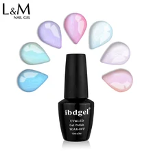 1 pièce ibdgel marque coquille perle Gel série haute qualité ongles vernis Art UV & LED ongles 15 ml noir embouteilleur vernis à ongles(China)