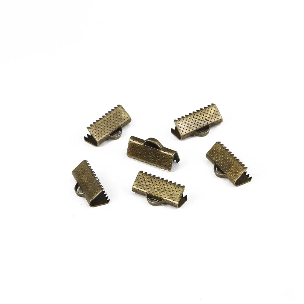 Cord Connectors Crimp End Beads Buckle Tips Clasp Cord Flat Cover Clasps For Jewelry Making Findings Diy Necklace Bracelet 