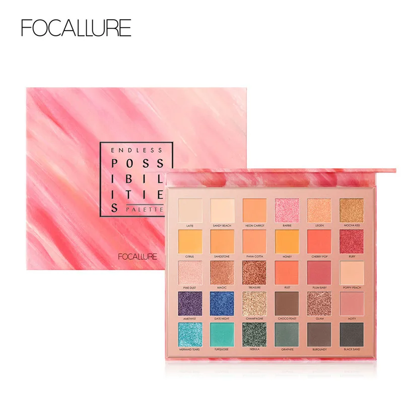 

FOCALLURE TOP Quality 30 Colors Eyeshadow Palette Cream Powder Easy to Blend Rich Color Eyes Shadow For Daily Party
