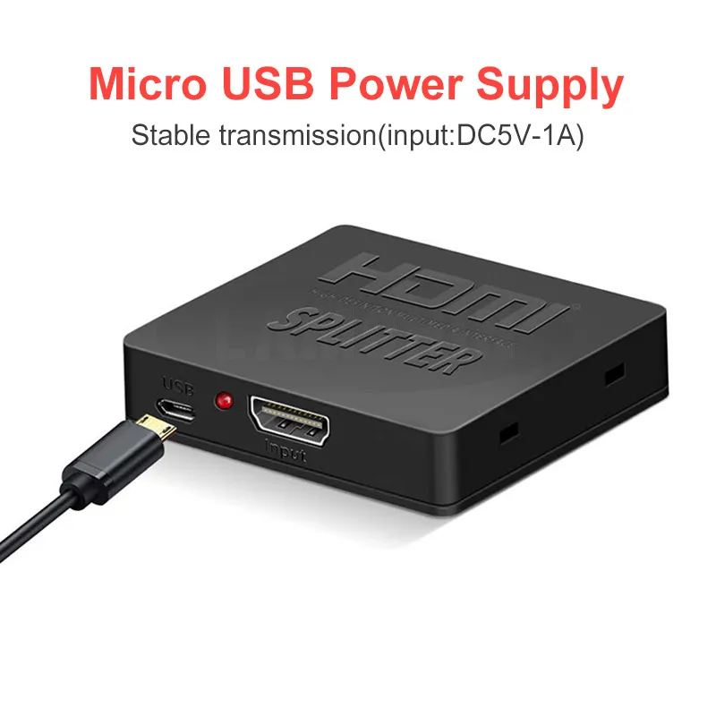 HDMI сплиттер 1 в 2 Выход 1080P HDTV HDMI усилитель переключателя для TV1080P HDMI переходник-разветвитель адаптер конвертер для DVD