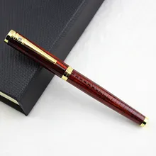 Luxury metal diamond clip Rollerball Pen Black Ink 0.5mm Refill Ballpoint Pen with gift Box Office School Stationery