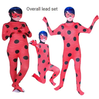

2020 kids fancy ladybug halloween costume girl girl child spandex ladybug show costume teen female ladybug cosplay costume