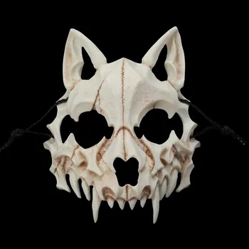 

Halloween Japanese Dragon God Werewolf Mask Cosplay Animal Skull Masks Natural Resin Unisex Party Stage Show Wear DNV12941