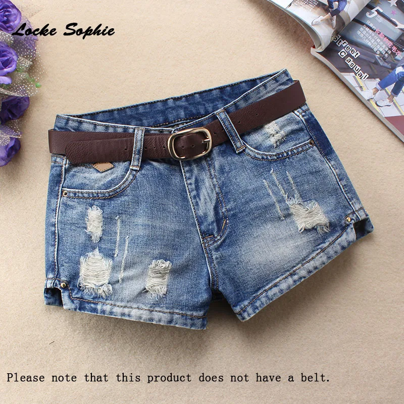 

1pcs Women's Sexy super denim shorts 2020 Summer denim cotton Splicing broken hole shorts Ladies Skinny club super short jeans