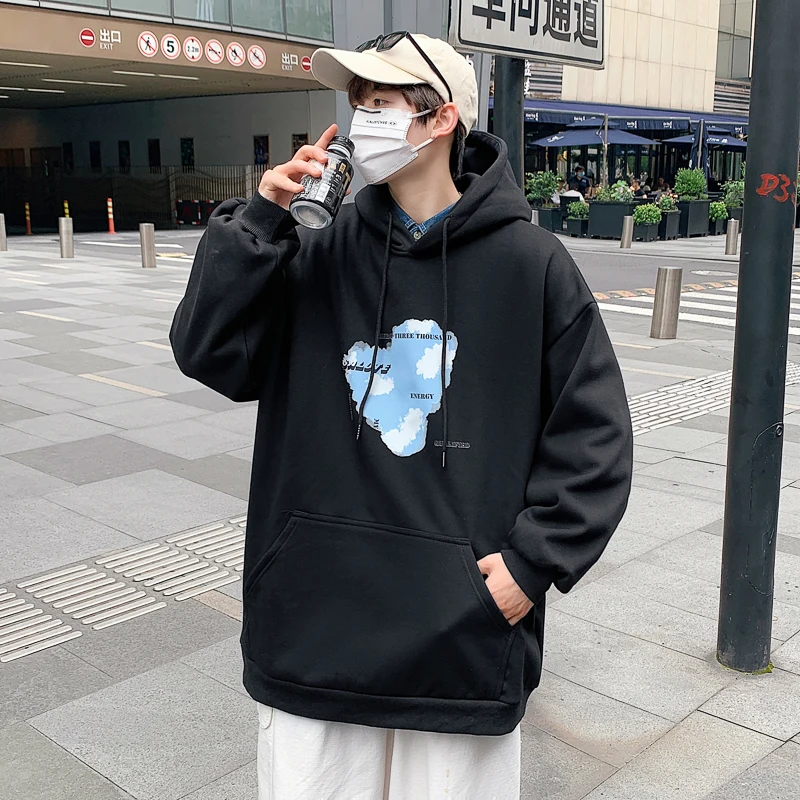 激安公式店 男性用フード付きスウェットシャツ 婦人服 ファッション ルーズフィット ストリートウェア プリント 原宿 22 販売安い 順 Carlsbadaqua Com