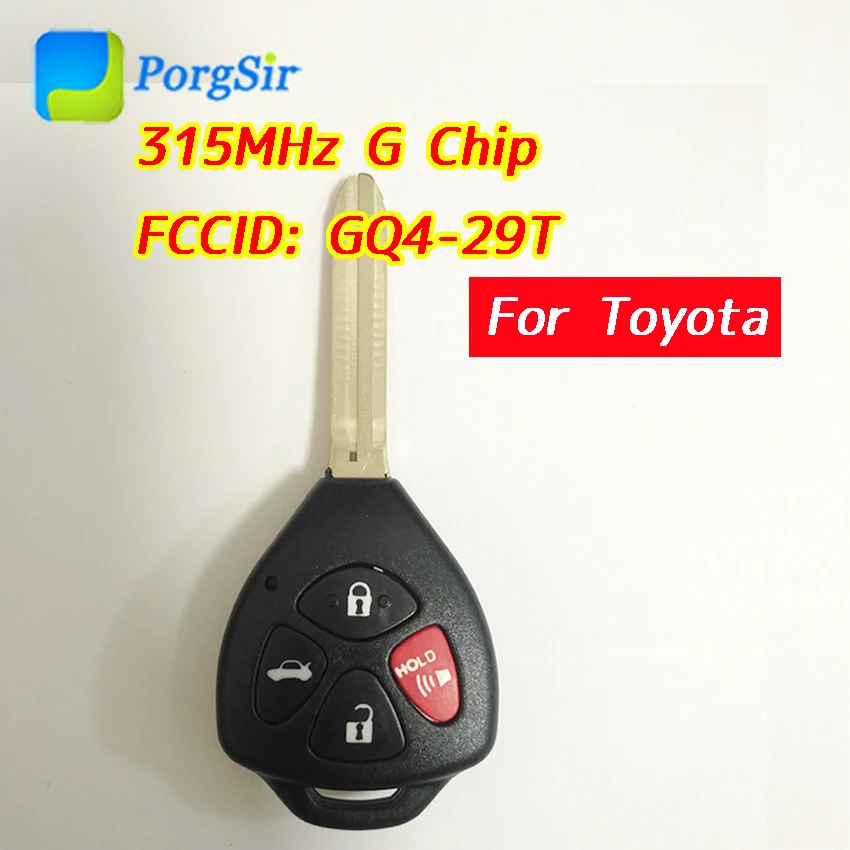 3 + 1 кнопка 4 кнопки 315 МГц Ключ дистанционного управления для Toyota Avalon Matrix Venza с G