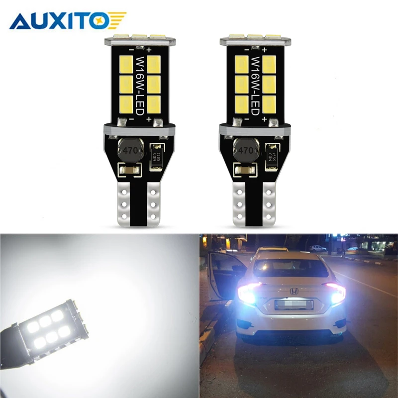 2x W16W светодиодный CANBUS T15 автомобильный резервный фонарь для Honda Accord Civic 4D CRV fit Pilot Stream Insight NO OBC ERROR задний фонарь