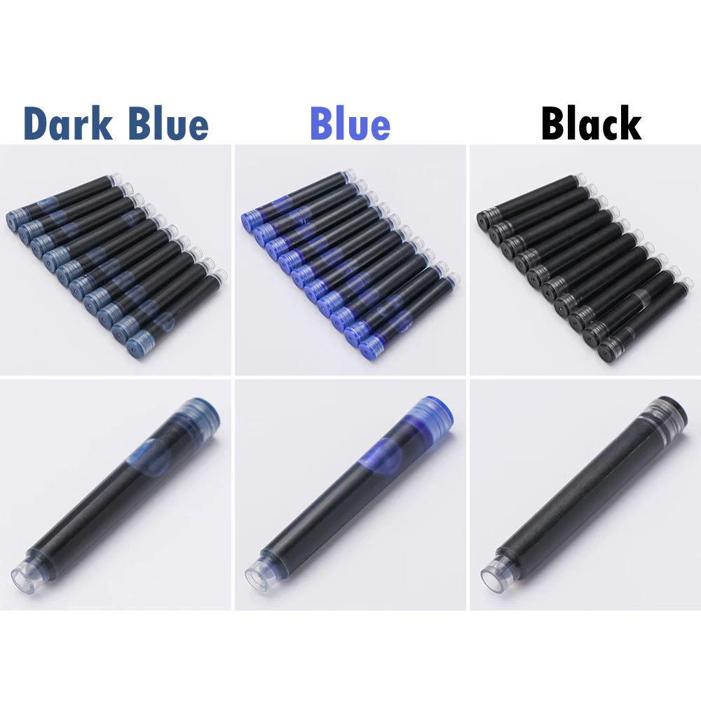 Fountain Pen Fountain Pen Ink Cartridges Fountain Pen Ink Pen Ink Refill 50Pcs Blue/Black Ink Cartridge Refills Fountain Pen Replaceable Ink Bag Universal Type 2.6/3.4mm Caliber Bag Office Supplies