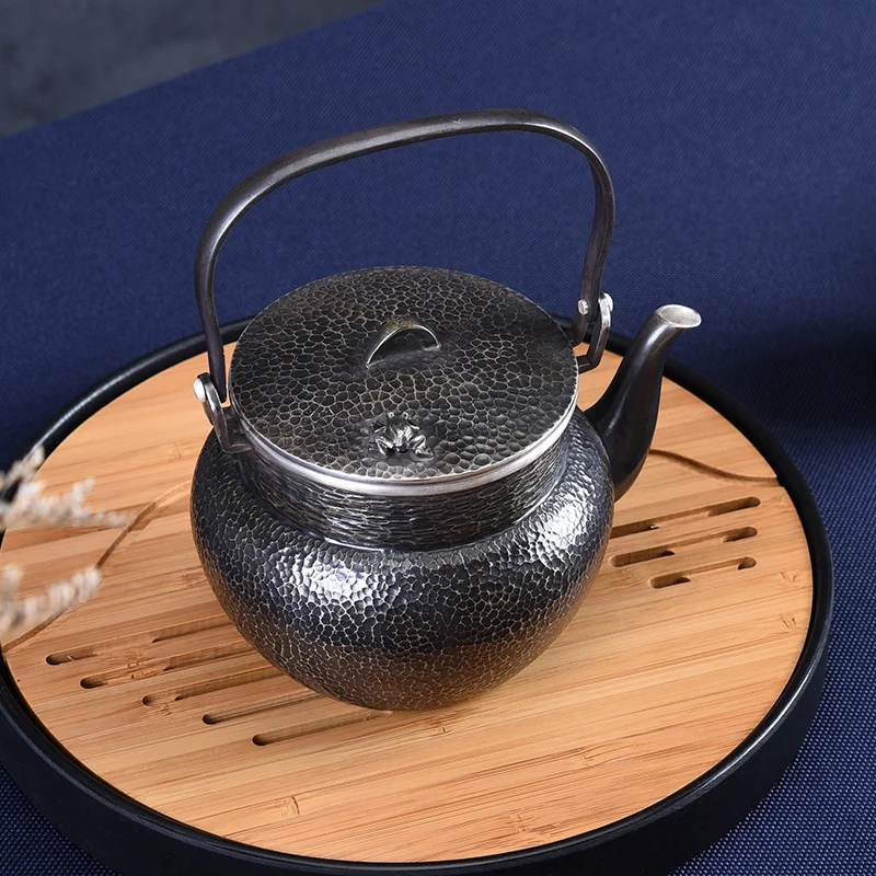 

Creative Frog Fun-Shaped Small Silver Pot Silver Teapot 999 Sterling Silver Tea Set Kung Fu Tea Ceremony Tea Maker Silver Kettle