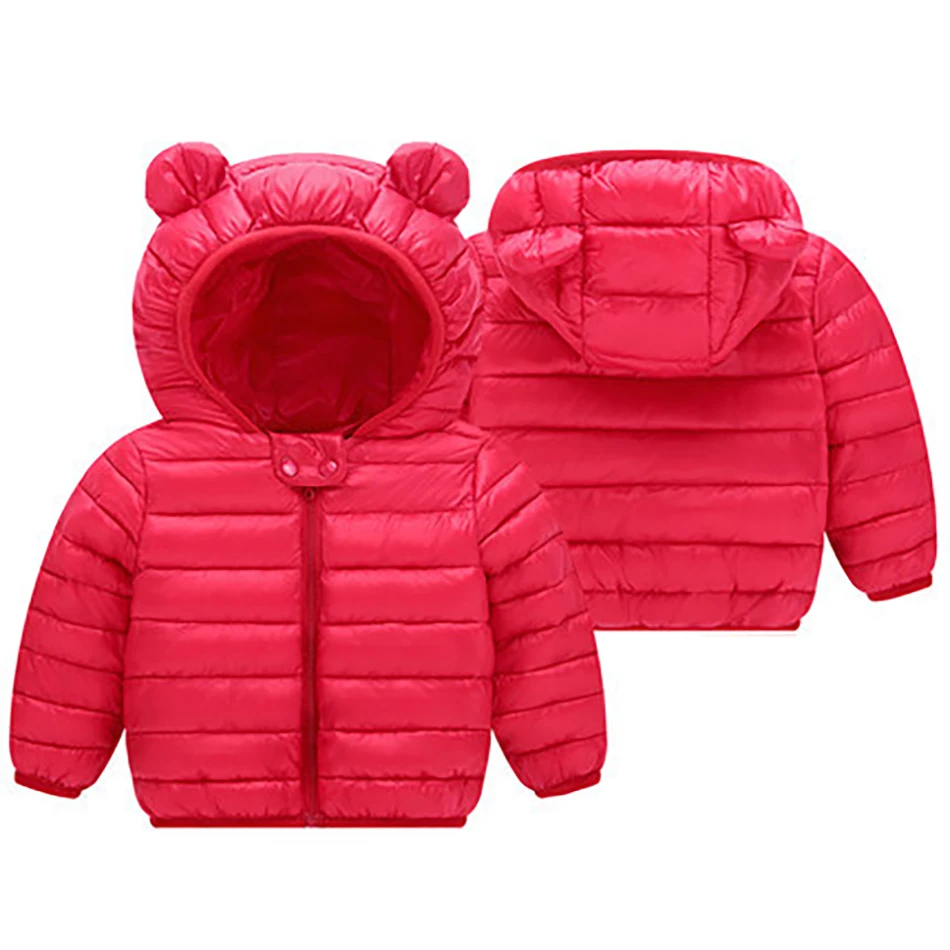 Winter Zipper Hooded Jacket Girls Boys Coats Warm Jackets Children Hooded Outerwear Clothes windbreaker for 1-6 Years Children's