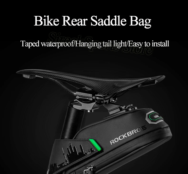 Discount Rockbros Bike Bag Waterproof Mountain Road Bicycle Bag Reflective Cycling Saddle Back Seat Bag Accessories Bisiklet Aksesuar 36