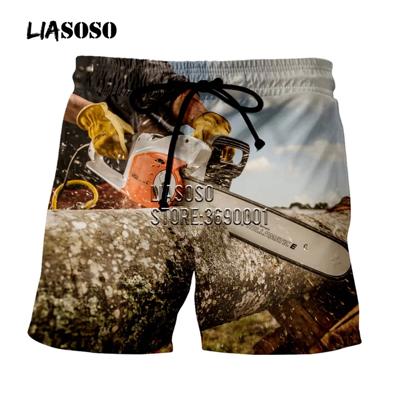 Мужские шорты с 3D принтом регистратора деревьев, летние пляжные повседневные шорты, пляжные шорты, короткие брюки, негабаритная Молодежная Спортивная одежда