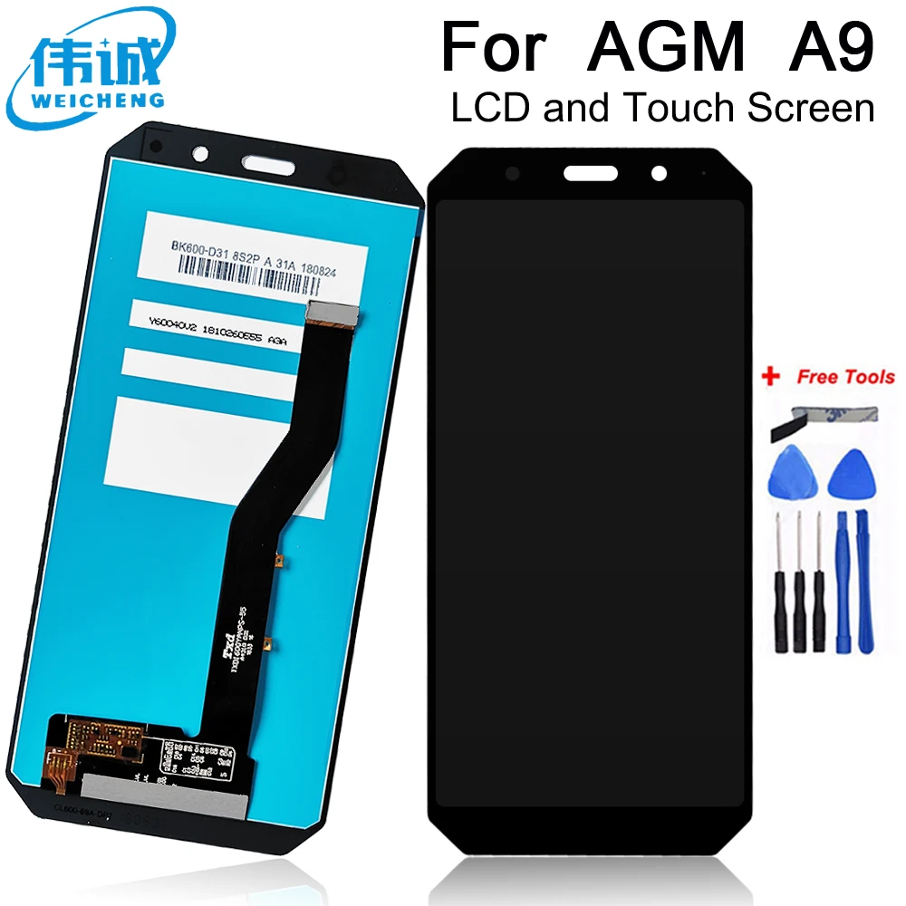 Дигитайзер для ЖК дисплея AGM A9 с сенсорным экраном в сборе стеклянная панель H1 LCD 5