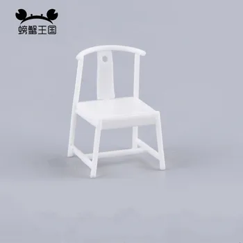 

10pcs 1:25 Chinese Style Plastic Armchair Model Dollhouse Furniture Miniature Doll White Accessories