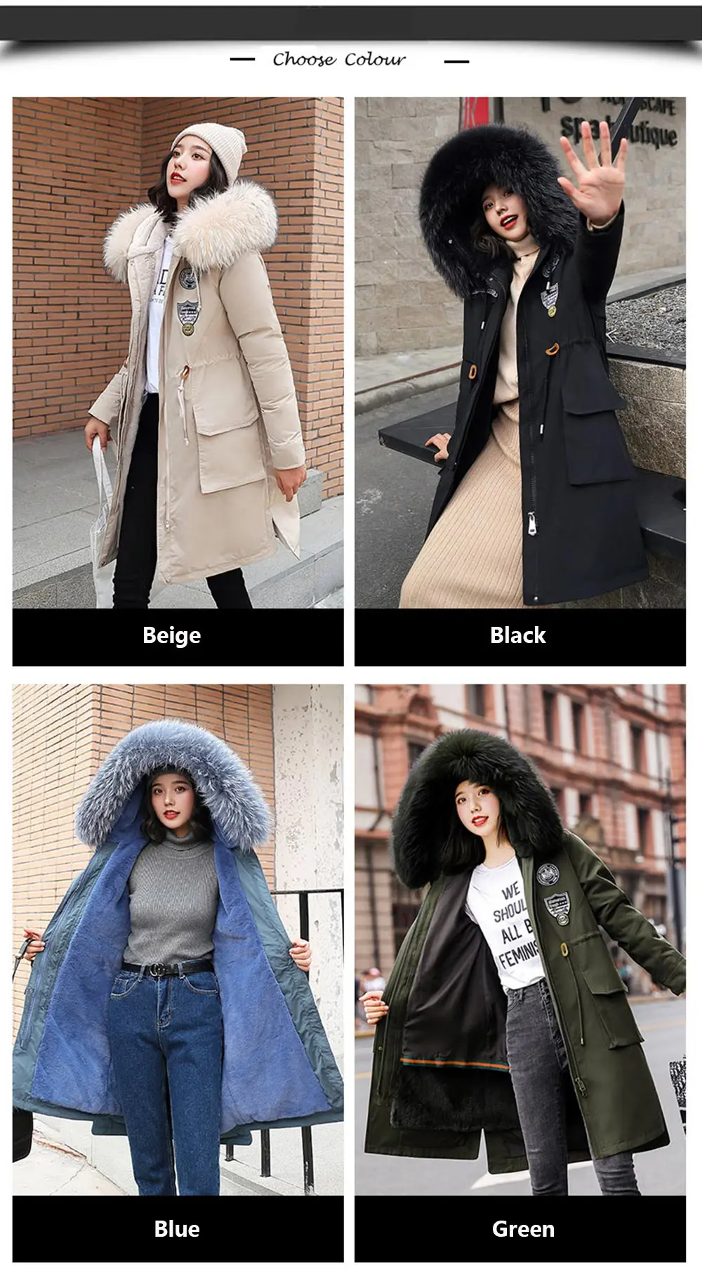 PinkyIsBlack зимняя куртка женская зимняя женская длинная парка Mujer зимнее пальто женская с капюшоном с подкладкой из искусственного меха теплая верхняя одежда