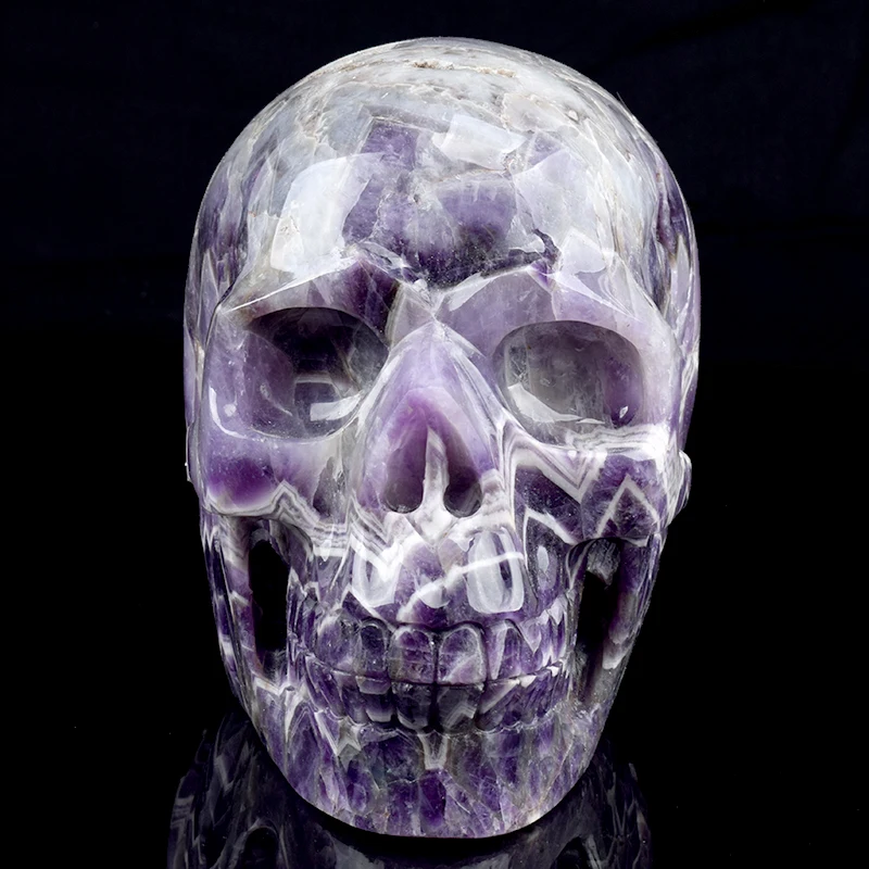 

5-8 Inch Skull Sculpture Statues for Decoration Gemstone Ornament Crystal Crafts For Home Office Desk Party Ornament