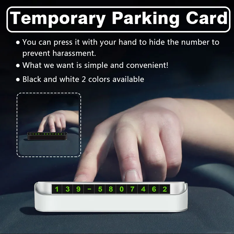 1Pcs Car Temporary Parking Card Phone Number Card Plate For Subaru XV Legacy Impreza WRX STI Forester SH SG SJ SG5 SF5 Legacy B4