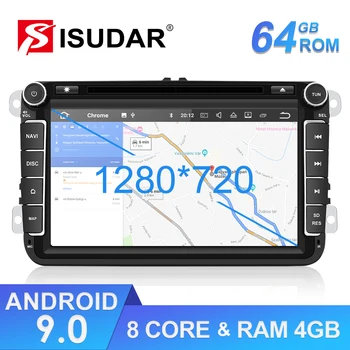 

Isudar 1280*720 Car Multimedia Player 2 Din Android 9 For Volkswagen/Passat/POLO/GOLF/CC/Skoda/Octavia/Leon Auto DVD Radio GPS
