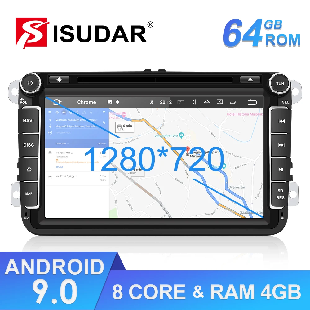 #^Special Price Isudar 1280*720 Car Multimedia Player 2 Din Android 9 For Volkswagen/Passat/POLO/GOLF/CC/Skoda/Octavia/Leon Auto DVD Radio GPS