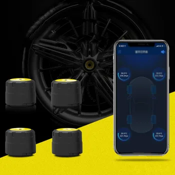 

Sensor Tire Pressure Monitor Anti-theft Waterproof Temperature Detector Black Kit External