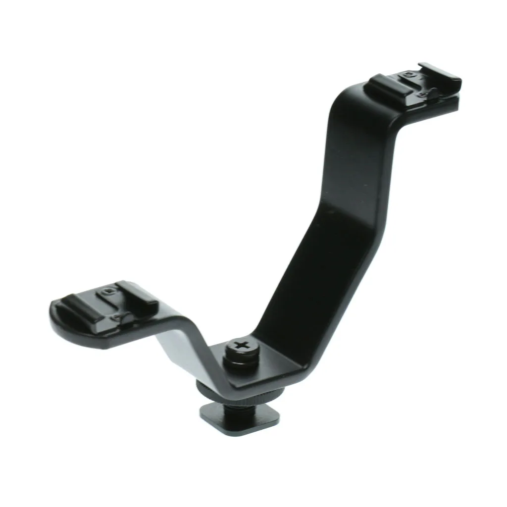 

V-bracket 5''/12.5cm Metal Triple Three Mount Hot Shoe Bracket For Flash Light Speedlite Camera Microphone Monitors LED