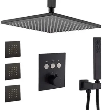 

Shower Head System with Handheld and Body Sprays, Bathroom Shower Faucet Combo Set with Independent Control Shower Mixing Valve