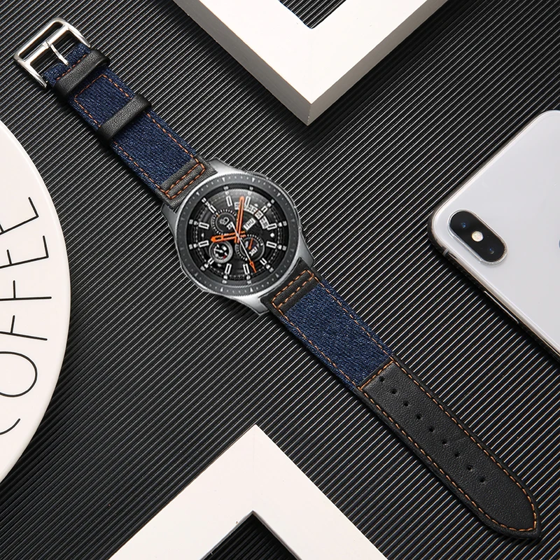 Ремешок 22 мм для Samsung Galaxy watch 3 45 46 42 gear S3 Frontier huawei gt 2 band аксессуары умных