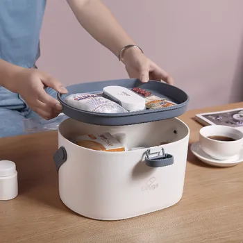 

Domestic Medicine Storage Box Capacity Plastic Emergency Box Portable Zoning Moistureproof Drawer Organizer Travel Medical Kit