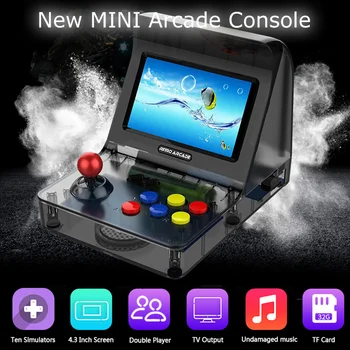

4.3 Inch Dual Handle Retro Multi-function Video Game Player 16G Memory Built-in 3000 Classic Games Multilanguage Support AV Out