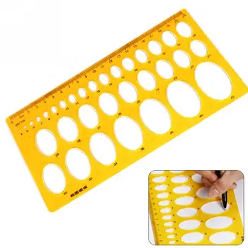 

2Pcs Professional Drawing Tool Template Ruler Set Curve Oval Model Stationery Circle Multipurpose Drafting Student