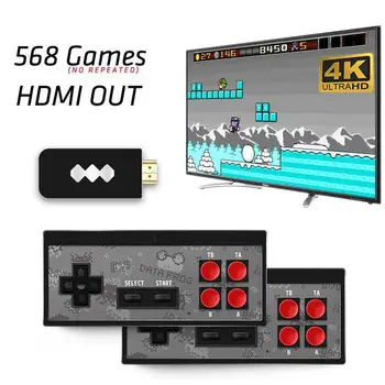 

4K HDMI Video Game Console Mini Retro Console Wireless Controller HDMI Output Dual Players Gamepads