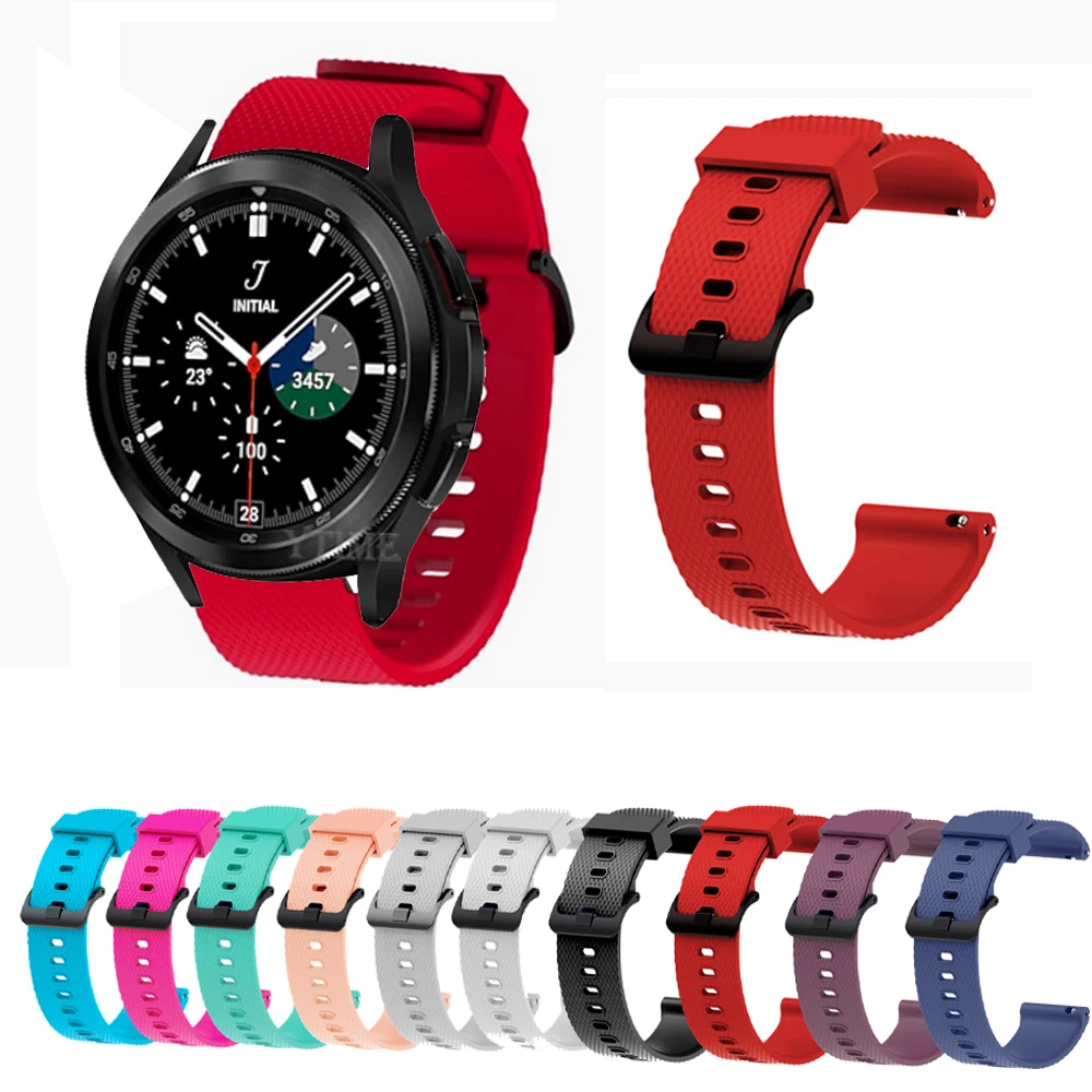 20mm Silicone Band For Samsung Galaxy Watch 4 Classic 46/42mm Strap