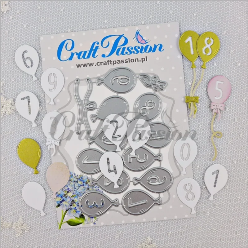 

11pcs/ Cutting Dies Stencils Number balloon Scrapbooking Embossing DIY Crafts Paper Cards Album Decor Metal Dies Cut
