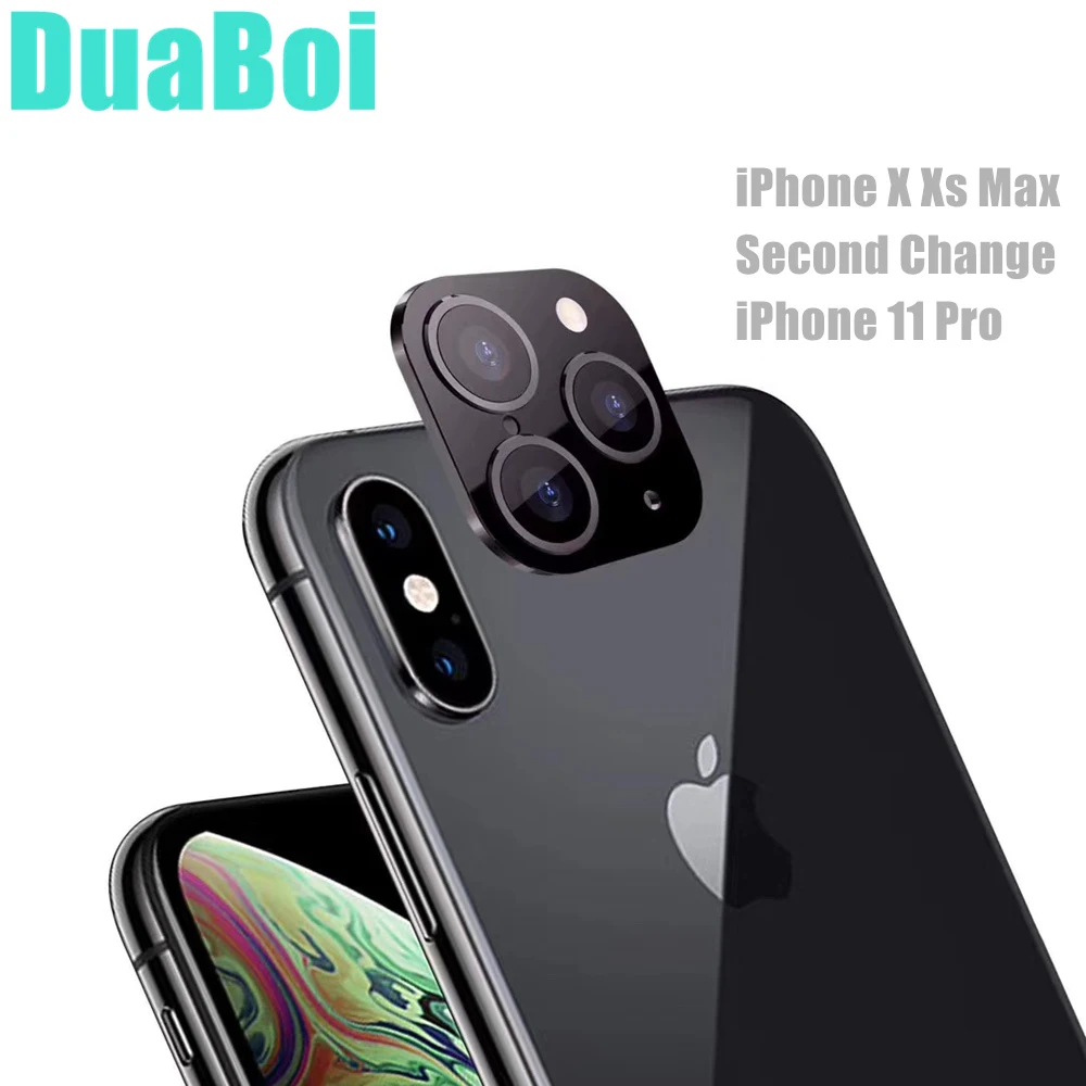 Линза секунд для iPhone 11 Pro Роскошный металлический алюминиевый защитный кольцевой чехол для iPhone X XS XR MAX Защитная крышка для объектива