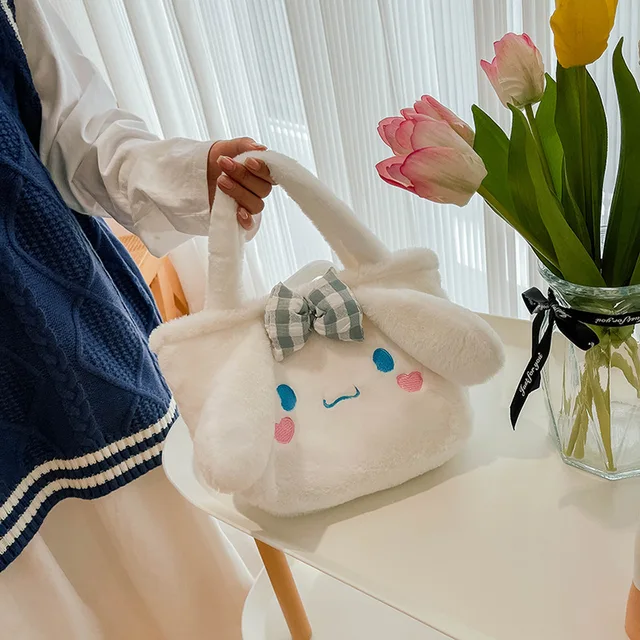 Kawaii Cinnamoroll Sanrio Plush Bag My Melody Anime Handbags Kt Cat Purin Dog Kuromi Plushie Free Shipping Backpack for Girls 2