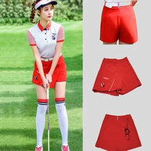 Гольф Теннис; Бейсбол костюм женские шорты трапециевидной формы вышитая юбка женская спортивная одежда комплект рубашка свежая дышащая XS-XL