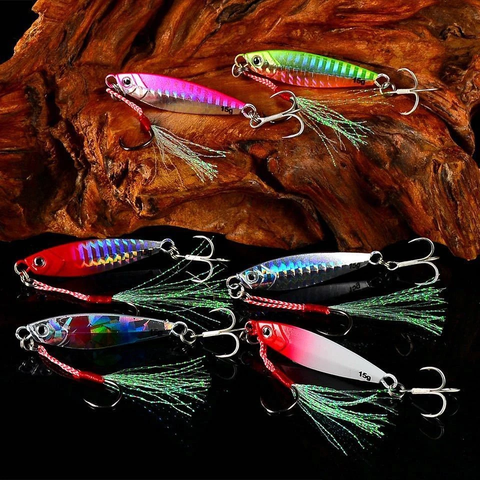 Fargiant Fishing Lure Metal Jig Wobbler Fishing Spinner Spoon Bait Winter Sea Ice Fishing Hard Lure Tackle Squid Artificial Bait