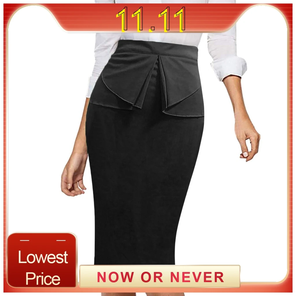 Женская винтажная юбка-карандаш для работы эластичная офисная официальная