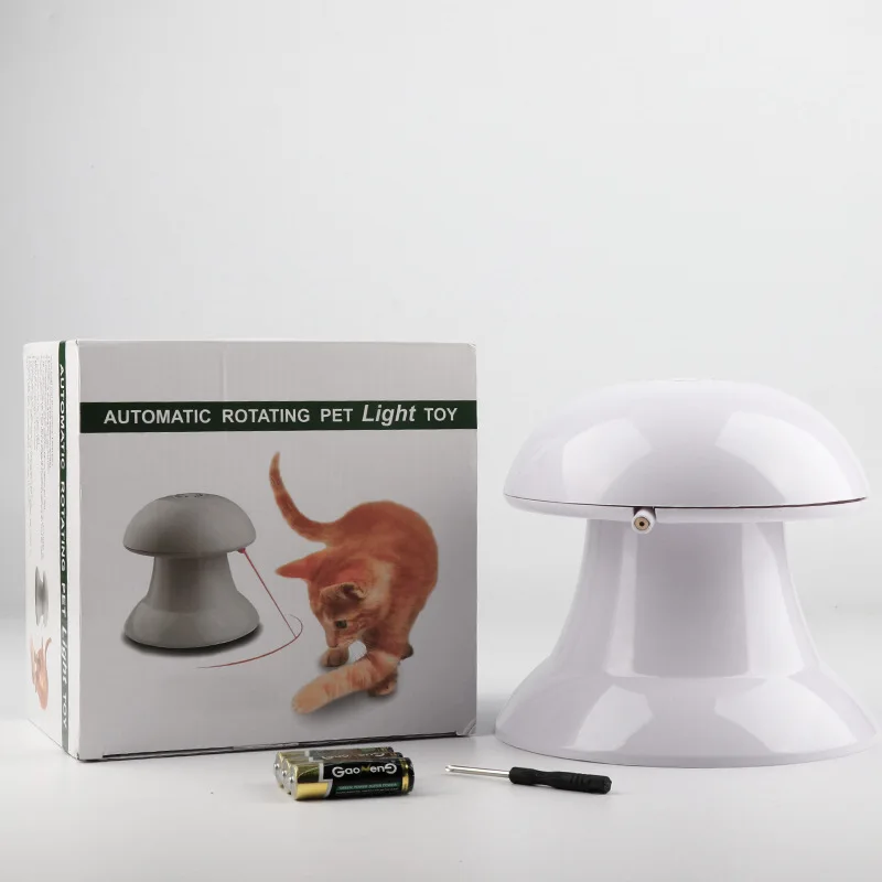 Battery not included HEYPET кошачья интерактивная игрушка Светодиодный лазер забавная игрушка авто вращающаяся кошка Упражнение интерактивное перо мульти-угол регулируемый USB зарядка - Цвет: Battery not included