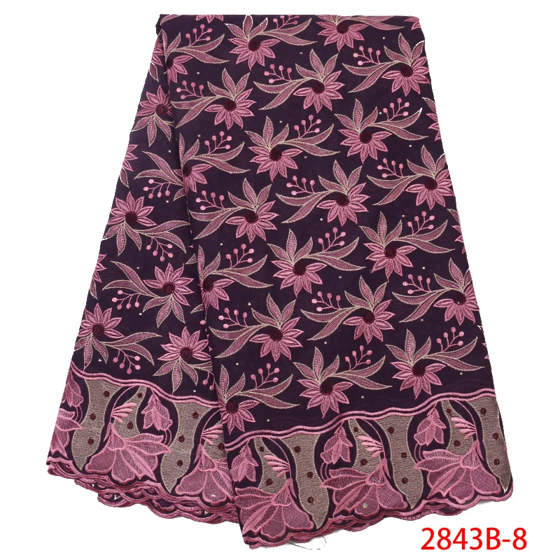 

Nigerian Cotton Lace for Men Clothing High Quality African Lace Fabrics with Stones Swiss Voile Lace in Switzerland APW2843B