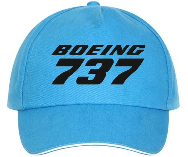 XQXON-Новинка Boeing 737, Мужская и Женская бейсбольная кепка с принтом, Повседневная модная Высококачественная унисекс бейсболка HH06 - Цвет: Sky blue