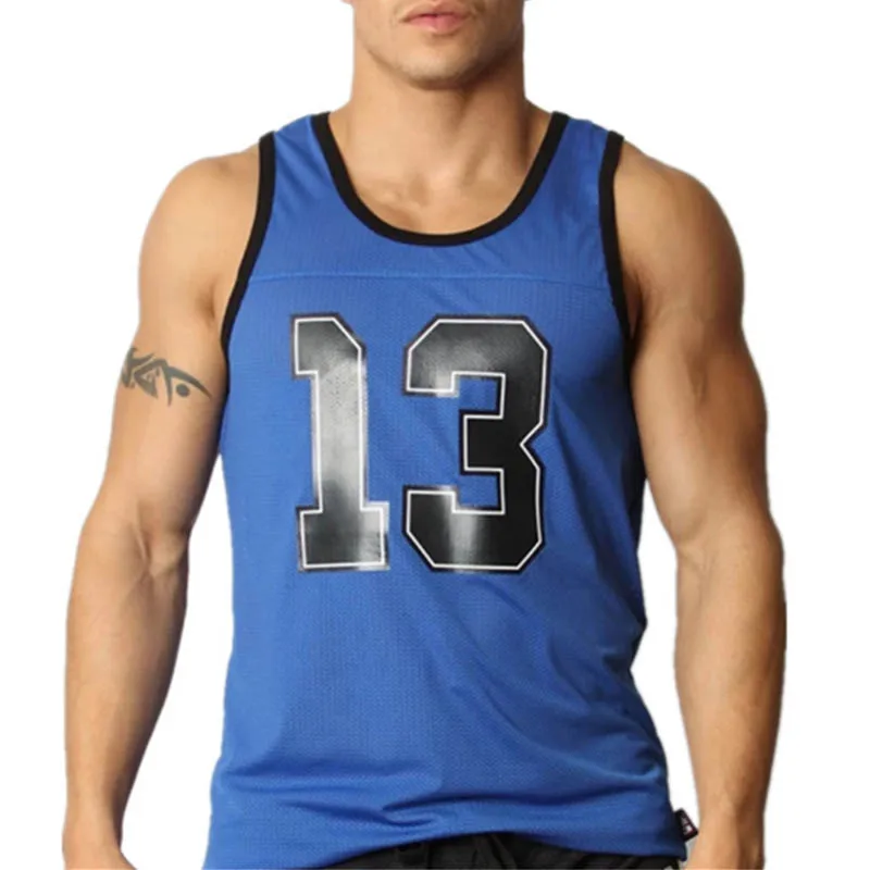 Men Vest Men Quick-drying Fitness vest Comfortable Breathable tank tops gyms Fitness tank Top men printing Casual clothing
