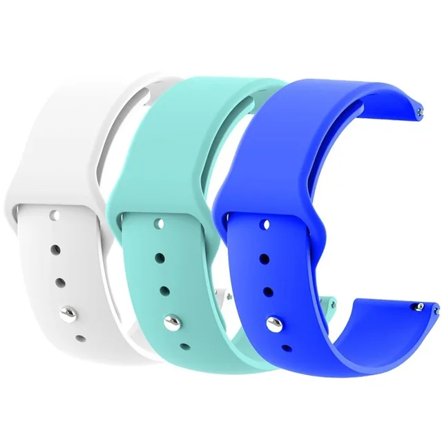 M Универсальный Смарт-часы ремешок для смарт-браслета Amazfit Bip huawei 20/22 мм Фитнес группа ископаемых Asus Zenwatch Apple силиконовый браслет ремешок - Цвет ремешка: M